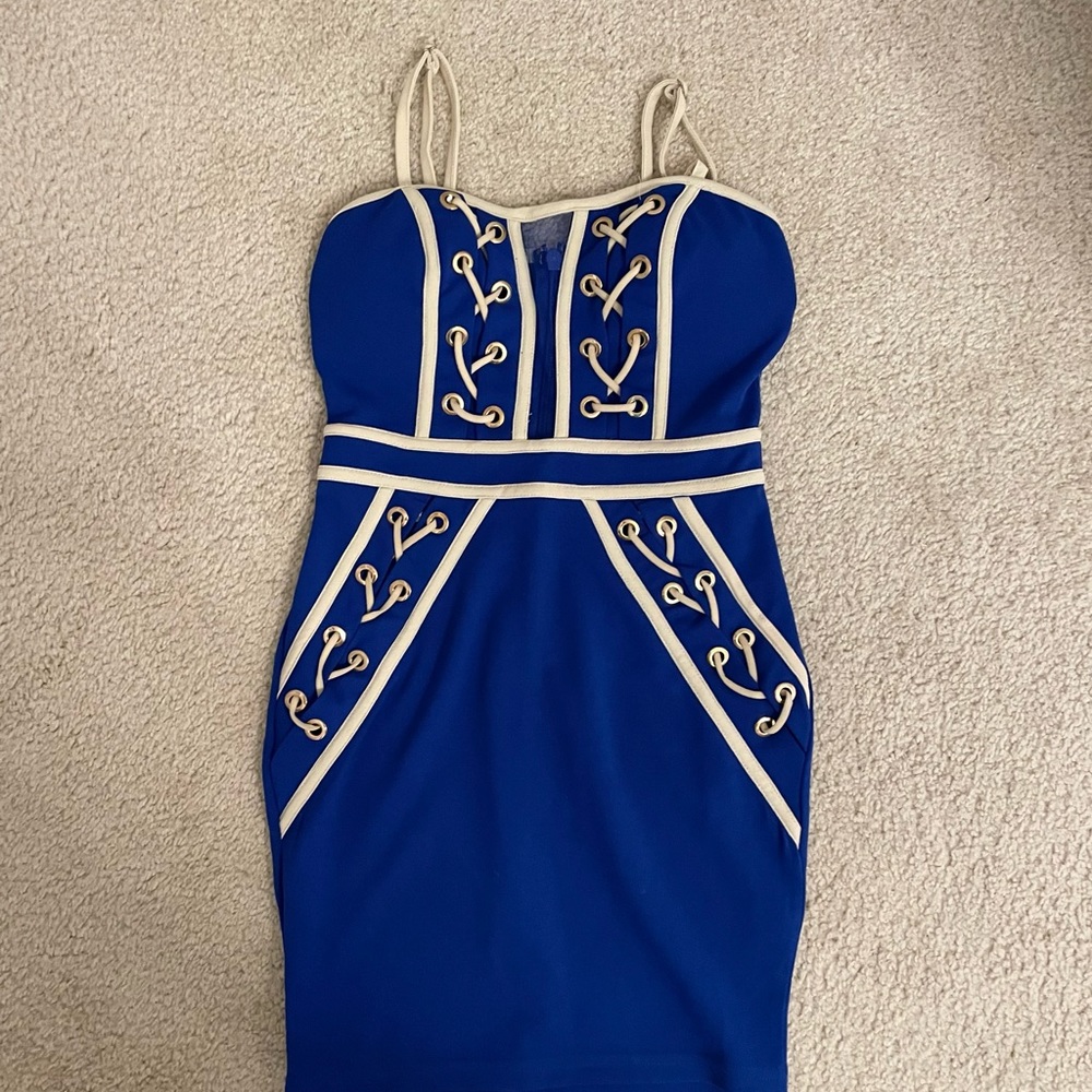 Fashion Nova Royal Blue Mini Dress Size Small NWT